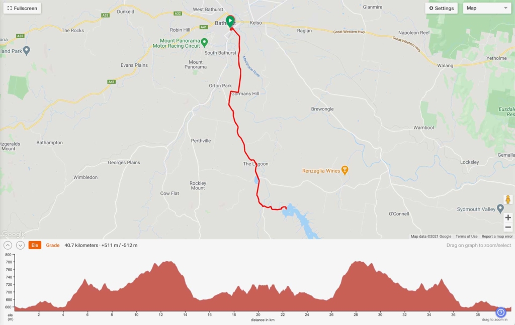 Ride #2 Map | Renshaw's Pedal Project - Bike Shop, Hire & Repairs - Bathurst, NSW